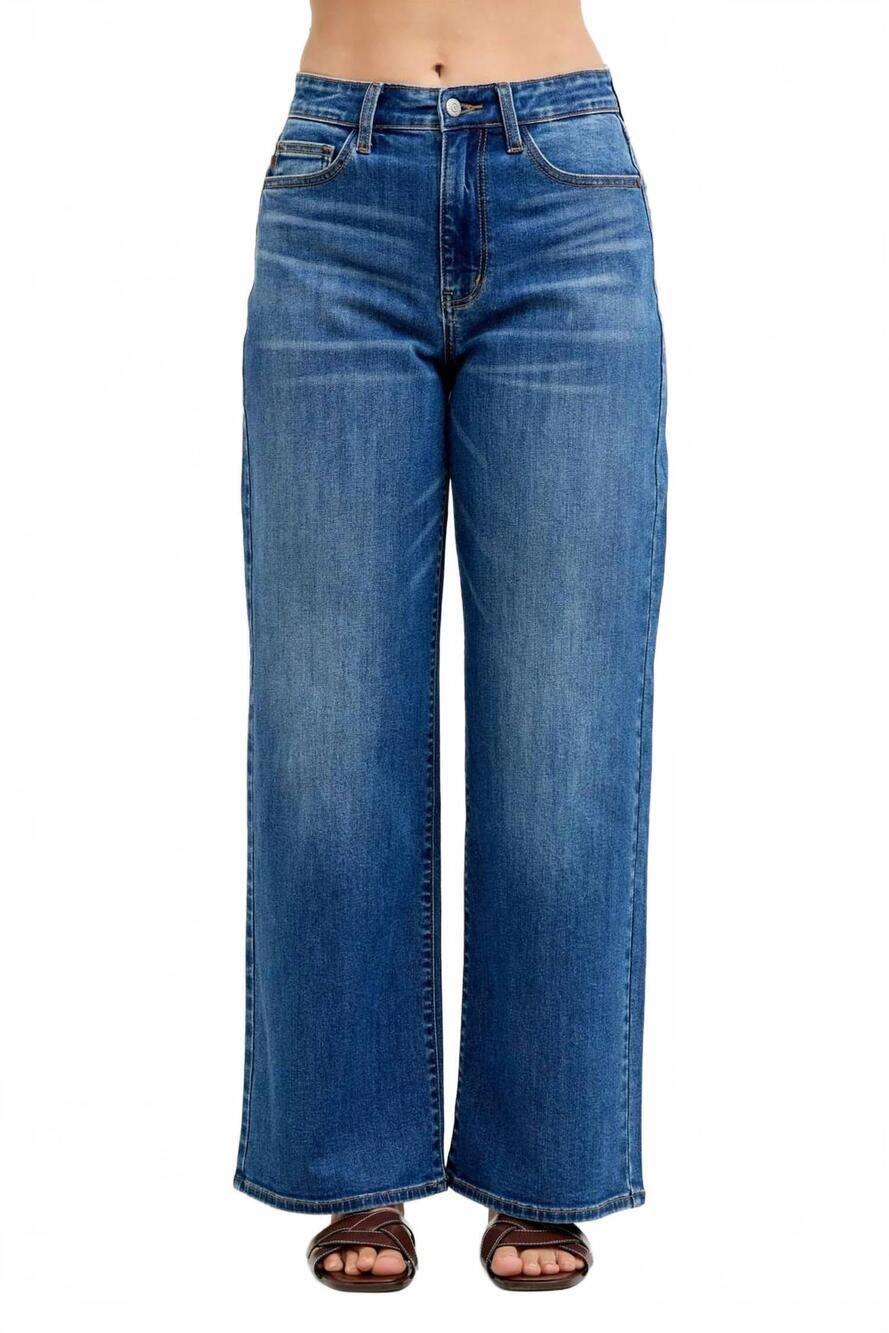 NEW JUDY BLUE wilhelmina wide leg baggy jeans in blue
